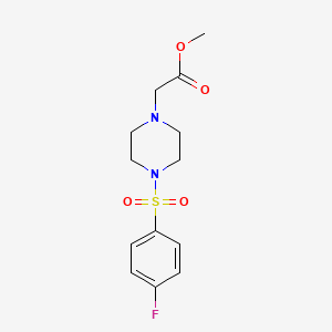 molecular formula C13H17FN2O4S B5374790 methyl {4-[(4-fluorophenyl)sulfonyl]-1-piperazinyl}acetate 