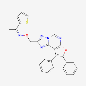 molecular formula C26H19N5O2S B5374804 1-(2-thienyl)ethanone O-[(8,9-diphenylfuro[3,2-e][1,2,4]triazolo[1,5-c]pyrimidin-2-yl)methyl]oxime 