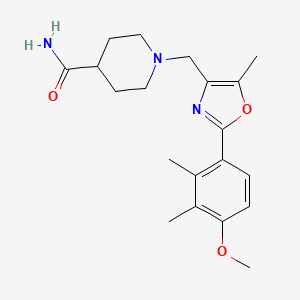 molecular formula C20H27N3O3 B5374841 1-{[2-(4-methoxy-2,3-dimethylphenyl)-5-methyl-1,3-oxazol-4-yl]methyl}piperidine-4-carboxamide 