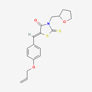 5-[4-(allyloxy)benzylidene]-3-(tetrahydro-2-furanylmethyl)-2-thioxo-1,3-thiazolidin-4-one