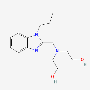 molecular formula C15H23N3O2 B5374863 2,2'-{[(1-propyl-1H-benzimidazol-2-yl)methyl]imino}diethanol 