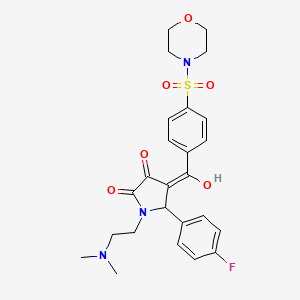 1-[2-(dimethylamino)ethyl]-5-(4-fluorophenyl)-3-hydroxy-4-[4-(4-morpholinylsulfonyl)benzoyl]-1,5-dihydro-2H-pyrrol-2-one