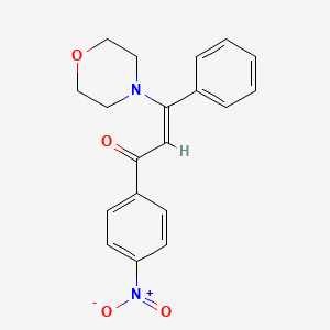 molecular formula C19H18N2O4 B5374887 3-(4-morpholinyl)-1-(4-nitrophenyl)-3-phenyl-2-propen-1-one 