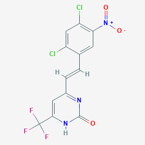 molecular formula C13H6Cl2F3N3O3 B5374894 6-[2-(2,4-dichloro-5-nitrophenyl)vinyl]-4-(trifluoromethyl)-2(1H)-pyrimidinone 