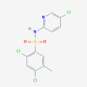 molecular formula C12H9Cl3N2O2S B5374895 2,4-dichloro-N-(5-chloro-2-pyridinyl)-5-methylbenzenesulfonamide 