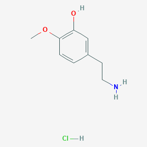 molecular formula C9H14ClNO2 B053749 3-羟基-4-甲氧苯乙胺盐酸盐 CAS No. 645-33-0