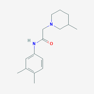 molecular formula C16H24N2O B5374957 N-(3,4-dimethylphenyl)-2-(3-methyl-1-piperidinyl)acetamide 