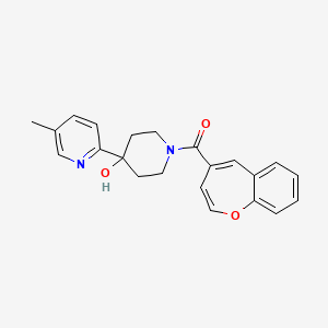 molecular formula C22H22N2O3 B5374962 1-(1-benzoxepin-4-ylcarbonyl)-4-(5-methylpyridin-2-yl)piperidin-4-ol 