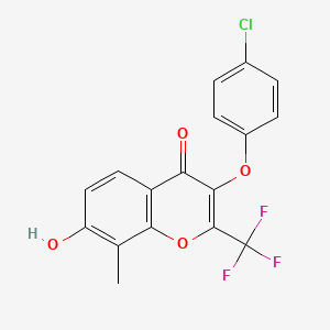 3-(4-chlorophenoxy)-7-hydroxy-8-methyl-2-(trifluoromethyl)-4H-chromen-4-one