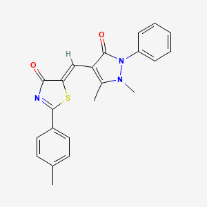 5-[(1,5-dimethyl-3-oxo-2-phenyl-2,3-dihydro-1H-pyrazol-4-yl)methylene]-2-(4-methylphenyl)-1,3-thiazol-4(5H)-one