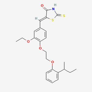 molecular formula C24H27NO4S2 B5374993 5-{4-[2-(2-sec-butylphenoxy)ethoxy]-3-ethoxybenzylidene}-2-thioxo-1,3-thiazolidin-4-one 