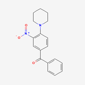 molecular formula C18H18N2O3 B5375008 [3-nitro-4-(1-piperidinyl)phenyl](phenyl)methanone CAS No. 56106-97-9