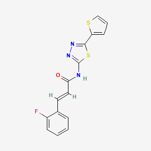 3-(2-fluorophenyl)-N-[5-(2-thienyl)-1,3,4-thiadiazol-2-yl]acrylamide