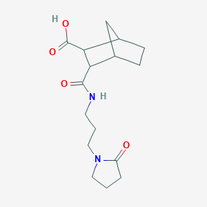 molecular formula C16H24N2O4 B5375095 3-{[3-(2-Oxopyrrolidin-1-yl)propyl]carbamoyl}bicyclo[2.2.1]heptane-2-carboxylic acid 