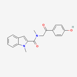 molecular formula C19H18N2O3 B5375099 N-[2-(4-hydroxyphenyl)-2-oxoethyl]-N,1-dimethyl-1H-indole-2-carboxamide 