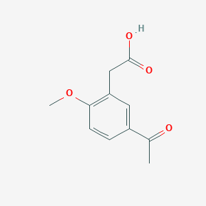 molecular formula C11H12O4 B053751 (5-乙酰基-2-甲氧苯基)乙酸 CAS No. 116296-30-1