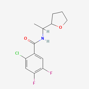 2-chloro-4,5-difluoro-N-[1-(tetrahydro-2-furanyl)ethyl]benzamide