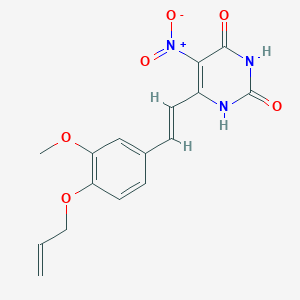 molecular formula C16H15N3O6 B5375157 6-{2-[4-(allyloxy)-3-methoxyphenyl]vinyl}-5-nitro-2,4(1H,3H)-pyrimidinedione 