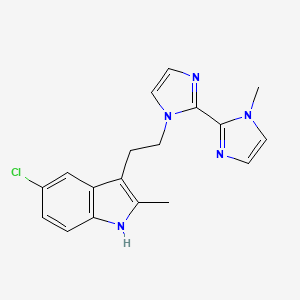 molecular formula C18H18ClN5 B5375164 1-[2-(5-chloro-2-methyl-1H-indol-3-yl)ethyl]-1'-methyl-1H,1'H-2,2'-biimidazole 