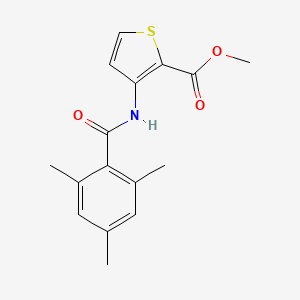 molecular formula C16H17NO3S B5375167 methyl 3-[(mesitylcarbonyl)amino]-2-thiophenecarboxylate 