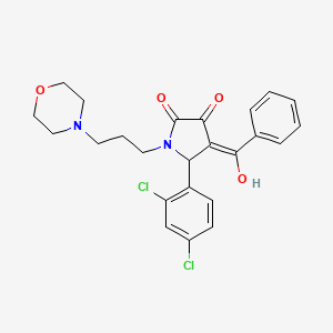 molecular formula C24H24Cl2N2O4 B5375172 4-benzoyl-5-(2,4-dichlorophenyl)-3-hydroxy-1-[3-(4-morpholinyl)propyl]-1,5-dihydro-2H-pyrrol-2-one 