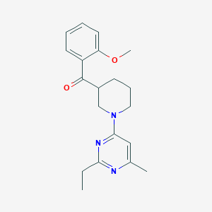 molecular formula C20H25N3O2 B5375176 [1-(2-ethyl-6-methylpyrimidin-4-yl)piperidin-3-yl](2-methoxyphenyl)methanone 