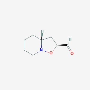 molecular formula C8H13NO2 B053752 (2S,3AR)-hexahydro-2H-isoxazolo[2,3-a]pyridine-2-carbaldehyde CAS No. 116693-32-4