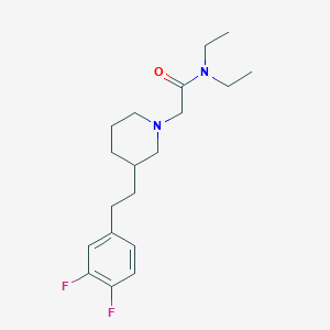 molecular formula C19H28F2N2O B5375200 2-{3-[2-(3,4-difluorophenyl)ethyl]-1-piperidinyl}-N,N-diethylacetamide 