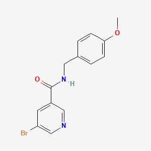 molecular formula C14H13BrN2O2 B5375218 5-bromo-N-(4-methoxybenzyl)nicotinamide 