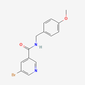 molecular formula C14H13BrN2O2 B5375218 5-bromo-N-[(4-methoxyphenyl)methyl]pyridine-3-carboxamide 