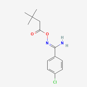 molecular formula C13H17ClN2O2 B5375249 4-chloro-N'-[(3,3-dimethylbutanoyl)oxy]benzenecarboximidamide 