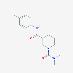molecular formula C17H25N3O2 B5375284 N~3~-(4-ethylphenyl)-N~1~,N~1~-dimethyl-1,3-piperidinedicarboxamide 