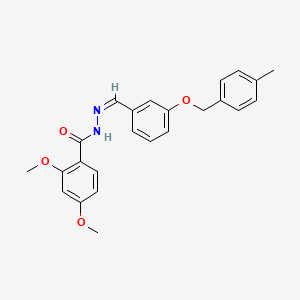 molecular formula C24H24N2O4 B5375293 2,4-dimethoxy-N'-{3-[(4-methylbenzyl)oxy]benzylidene}benzohydrazide 