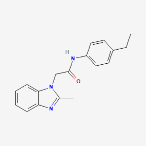 molecular formula C18H19N3O B5375314 N-(4-ethylphenyl)-2-(2-methyl-1H-benzimidazol-1-yl)acetamide 