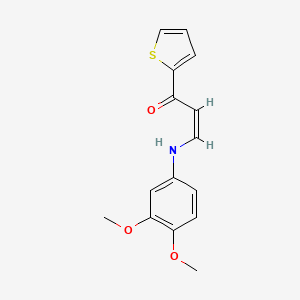 molecular formula C15H15NO3S B5375330 3-[(3,4-dimethoxyphenyl)amino]-1-(2-thienyl)-2-propen-1-one 