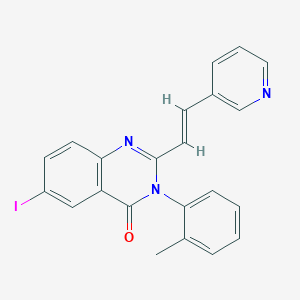 molecular formula C22H16IN3O B5375339 6-iodo-3-(2-methylphenyl)-2-[2-(3-pyridinyl)vinyl]-4(3H)-quinazolinone 
