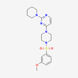 molecular formula C20H27N5O3S B5375345 4-{4-[(3-methoxyphenyl)sulfonyl]-1-piperazinyl}-2-(1-piperidinyl)pyrimidine 