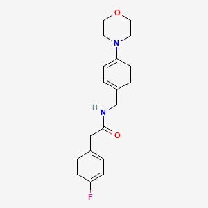 molecular formula C19H21FN2O2 B5375361 2-(4-fluorophenyl)-N-[4-(4-morpholinyl)benzyl]acetamide 