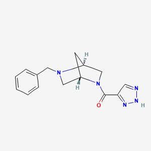 molecular formula C15H17N5O B5375363 (1S,4S)-2-benzyl-5-(1H-1,2,3-triazol-5-ylcarbonyl)-2,5-diazabicyclo[2.2.1]heptane 