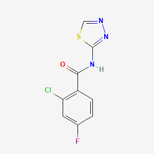 molecular formula C9H5ClFN3OS B5375400 2-chloro-4-fluoro-N-1,3,4-thiadiazol-2-ylbenzamide 
