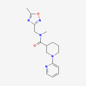 molecular formula C16H21N5O2 B5375428 N-methyl-N-[(5-methyl-1,2,4-oxadiazol-3-yl)methyl]-1-pyridin-2-ylpiperidine-3-carboxamide 