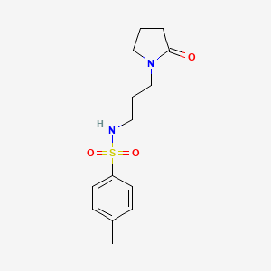 molecular formula C14H20N2O3S B5375439 4-methyl-N-[3-(2-oxo-1-pyrrolidinyl)propyl]benzenesulfonamide 