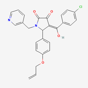 molecular formula C26H21ClN2O4 B5375456 5-[4-(allyloxy)phenyl]-4-(4-chlorobenzoyl)-3-hydroxy-1-(3-pyridinylmethyl)-1,5-dihydro-2H-pyrrol-2-one 