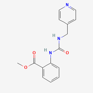 molecular formula C15H15N3O3 B5375495 methyl 2-({[(4-pyridinylmethyl)amino]carbonyl}amino)benzoate 