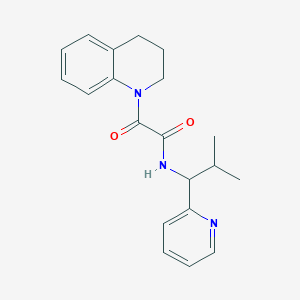molecular formula C20H23N3O2 B5375517 2-(3,4-dihydroquinolin-1(2H)-yl)-N-(2-methyl-1-pyridin-2-ylpropyl)-2-oxoacetamide 