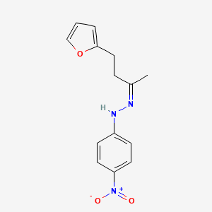 molecular formula C14H15N3O3 B5375532 4-(2-furyl)-2-butanone (4-nitrophenyl)hydrazone 