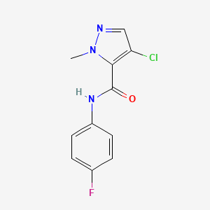 molecular formula C11H9ClFN3O B5375553 4-chloro-N-(4-fluorophenyl)-1-methyl-1H-pyrazole-5-carboxamide 