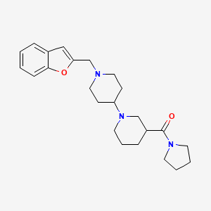 molecular formula C24H33N3O2 B5375557 1'-(1-benzofuran-2-ylmethyl)-3-(pyrrolidin-1-ylcarbonyl)-1,4'-bipiperidine 