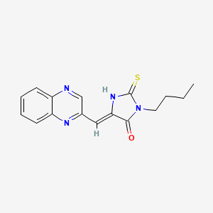 3-butyl-5-(2-quinoxalinylmethylene)-2-thioxo-4-imidazolidinone