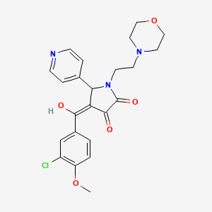 molecular formula C23H24ClN3O5 B5375589 4-(3-chloro-4-methoxybenzoyl)-3-hydroxy-1-[2-(4-morpholinyl)ethyl]-5-(4-pyridinyl)-1,5-dihydro-2H-pyrrol-2-one 